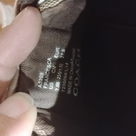 Coach Francesca Brown Monogram Shoes Size 7.5 - Picture 7 of 8